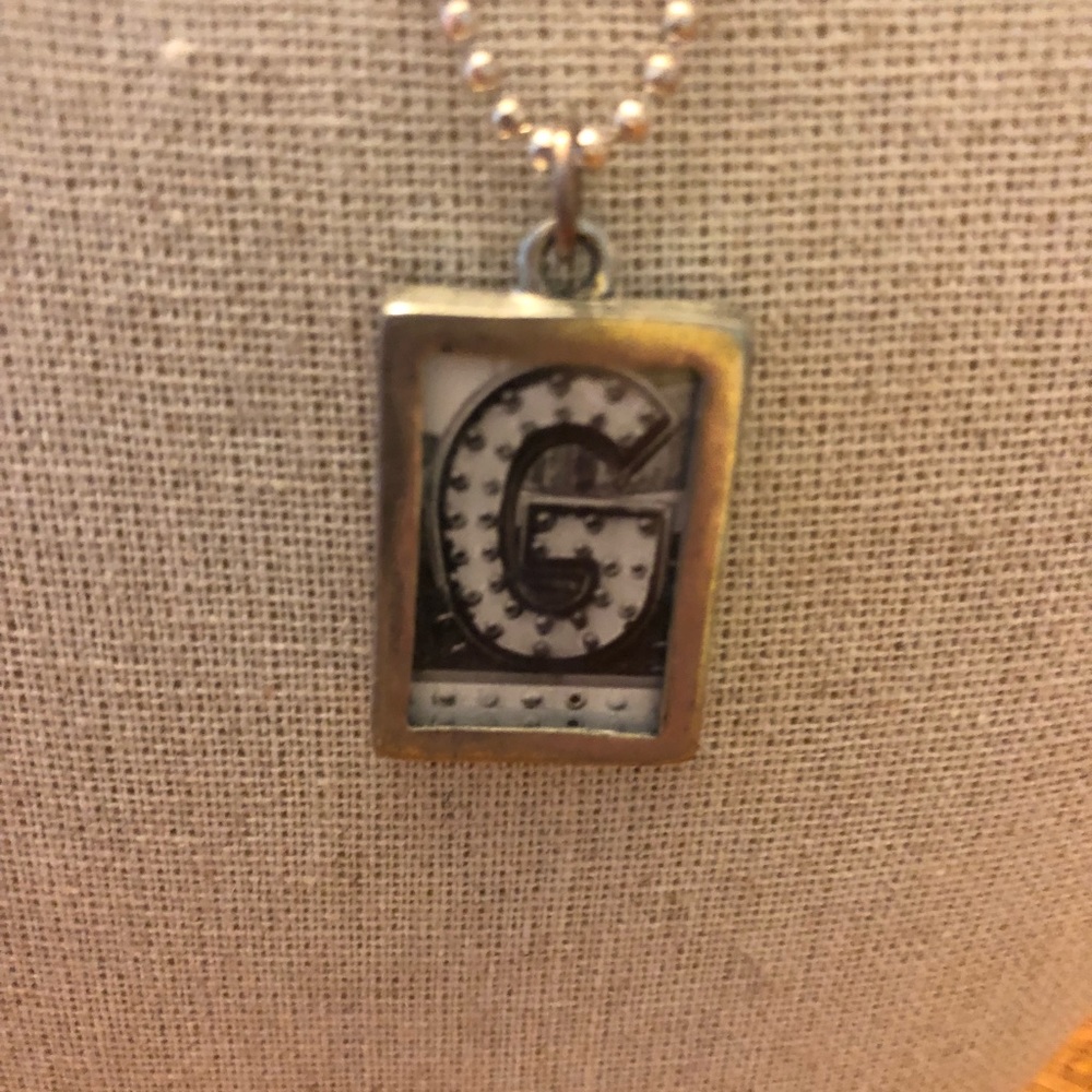 Initial silver necklace